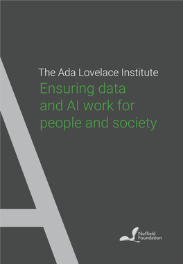 Ensuring Data and AI Work for People and Society Foreword