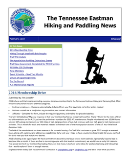 February 2016 Newsletter