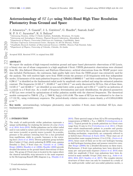 Asteroseismology of SZ Lyn Using Multi-Band High Time Resolution Photometry from Ground and Space