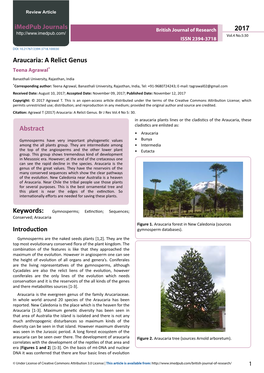 Araucaria: a Relict Genus Teena Agrawal*