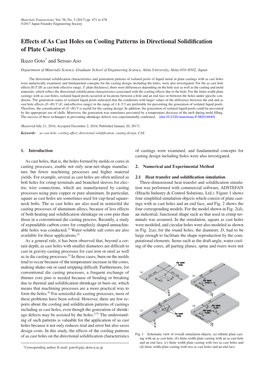 Effects of As Cast Holes on Cooling Patterns in Directional Solidification