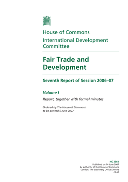 Fair Trade and Development