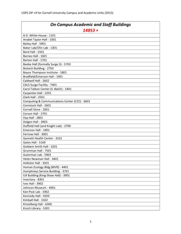 Zip+4 for Cornell Campus Buildings