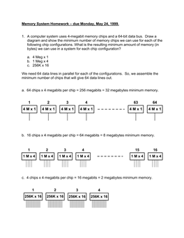 Homework 1 Memory Solutions