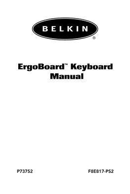 Ergoboard™ Keyboard Manual