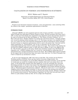 Calculatio~S of Positron and Positronium Scattering