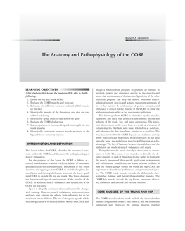 The Anatomy and Pathophysiology of the CORE