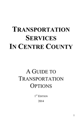 Transportation Services in Centre County