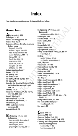 Jacob Lake Campground, 105 Health Concerns, 24–25 Junior Ranger Program, 23 12 181836 Bindex.Qxp 1/23/08 11:39 PM Page 199