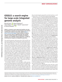 Giggle: a Search Engine for Large-Scale Integrated Genome