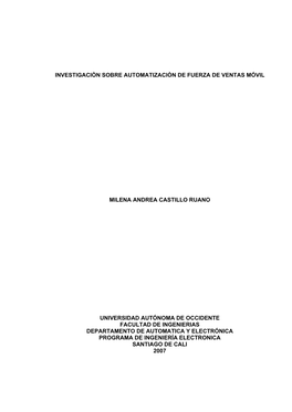 Investigaciòn Sobre Automatizaciòn De Fuerza De Ventas Móvil