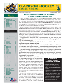 CLARKSON HOCKEY Golden Knights