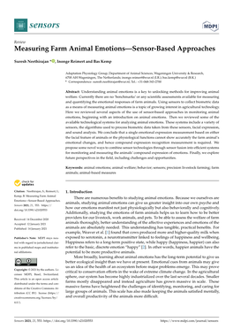 Measuring Farm Animal Emotions—Sensor-Based Approaches