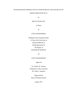 Heterogeneous Production of Perchlorate and Chlorate By