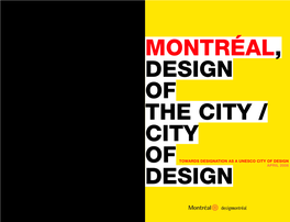 Montréal UNESCO City of Design Application Package, April 2006