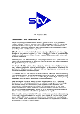 STV Statement 2012
