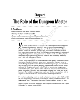 The Role of the Dungeon Master