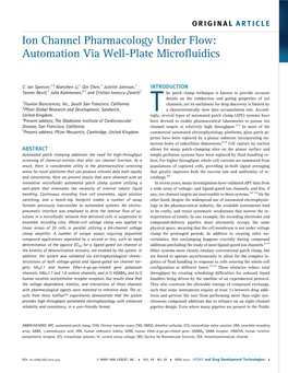 Ion Channel Pharmacology Under Flow: Automation Via Well-Plate Microfluidics