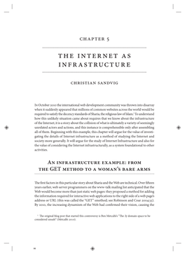 The Internet As Infrastructure