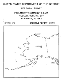 United States Department of the Interior Geological Survey