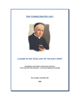 The Consecrated Life