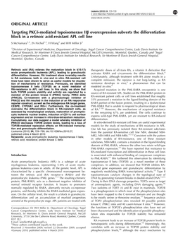 Mediated Topoisomerase II&Beta