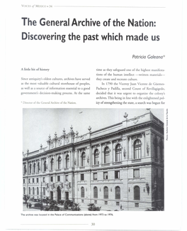 The General Archive of the Nation's Holdings