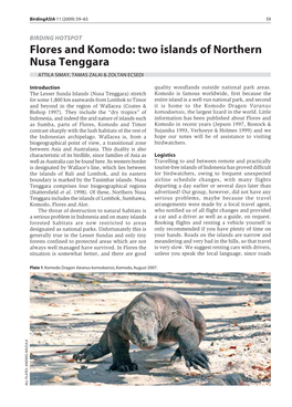 Flores and Komodo: Two Islands of Northern Nusa Tenggara ATTILA SIMAY, TAMAS ZALAI & ZOLTAN ECSEDI