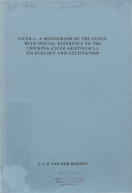 Cicer Arietinum L.), Its Ecology and Cultivation