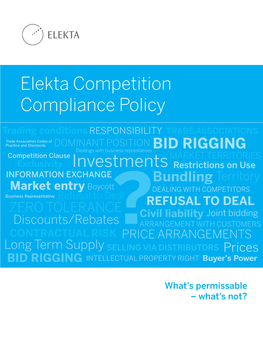 Elekta Competition Compliance Policy