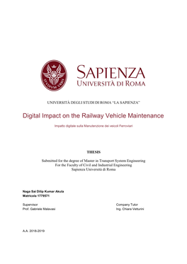 Digital Impact on the Railway Vehicle Maintenance