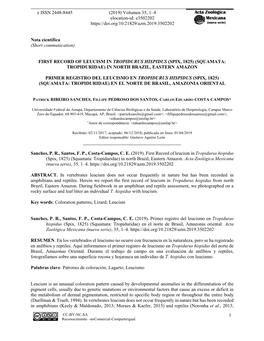 E ISSN 2448-8445 (2019) Volumen 35, 1–4 Elocation-Id: E3502202