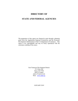 Directory of State and Federal Agencies