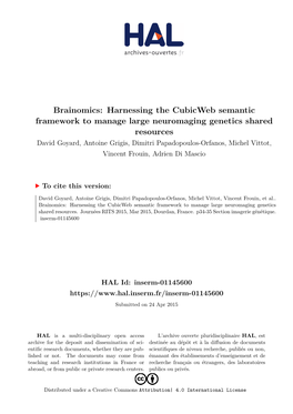 Brainomics: Harnessing the Cubicweb Semantic