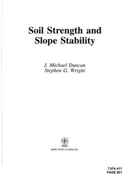 Soil Strength and Slope Stability