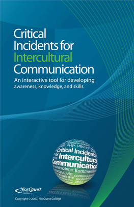 Critical Incidents for Intercultural Communication an Interactive Tool for Developing Awareness, Knowledge, and Skills