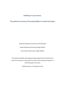 The Political Economy of Housing Booms in Ireland and Spain