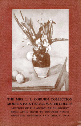 Exhibition of the Mrs. L.L. Coburn Collection : Modern Paintings