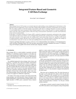 Integrated Feature-Based and Geometric CAD Data Exchange