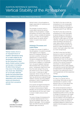 Vertical Stability of the Atmosphere