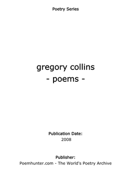 Gregory Collins - Poems
