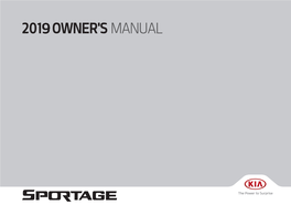 2019 Kia Sportage Owner's Manual