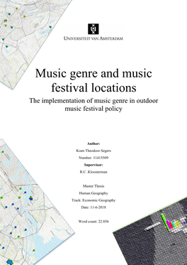 Music Genre and Music Festival Locations