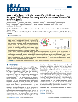 New in Vitro Tools to Study Human Constitutive Androstane Receptor