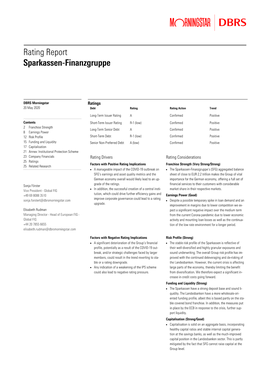 Rating Report Sparkassen-Finanzgruppe