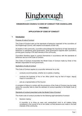 Code of Conduct for Councillors