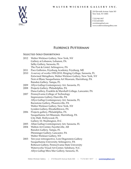 Florence Putterman Resume