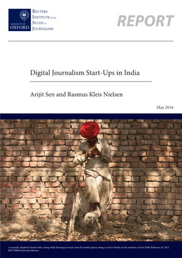Digital Journalism Start-Ups in India (P Ilbu Sh Tniojde Llyy Iw Tthh I