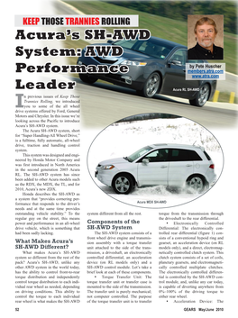 Acura's SH-AWD System: AWD Performance Leader