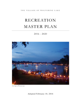 Recreation Master Plan